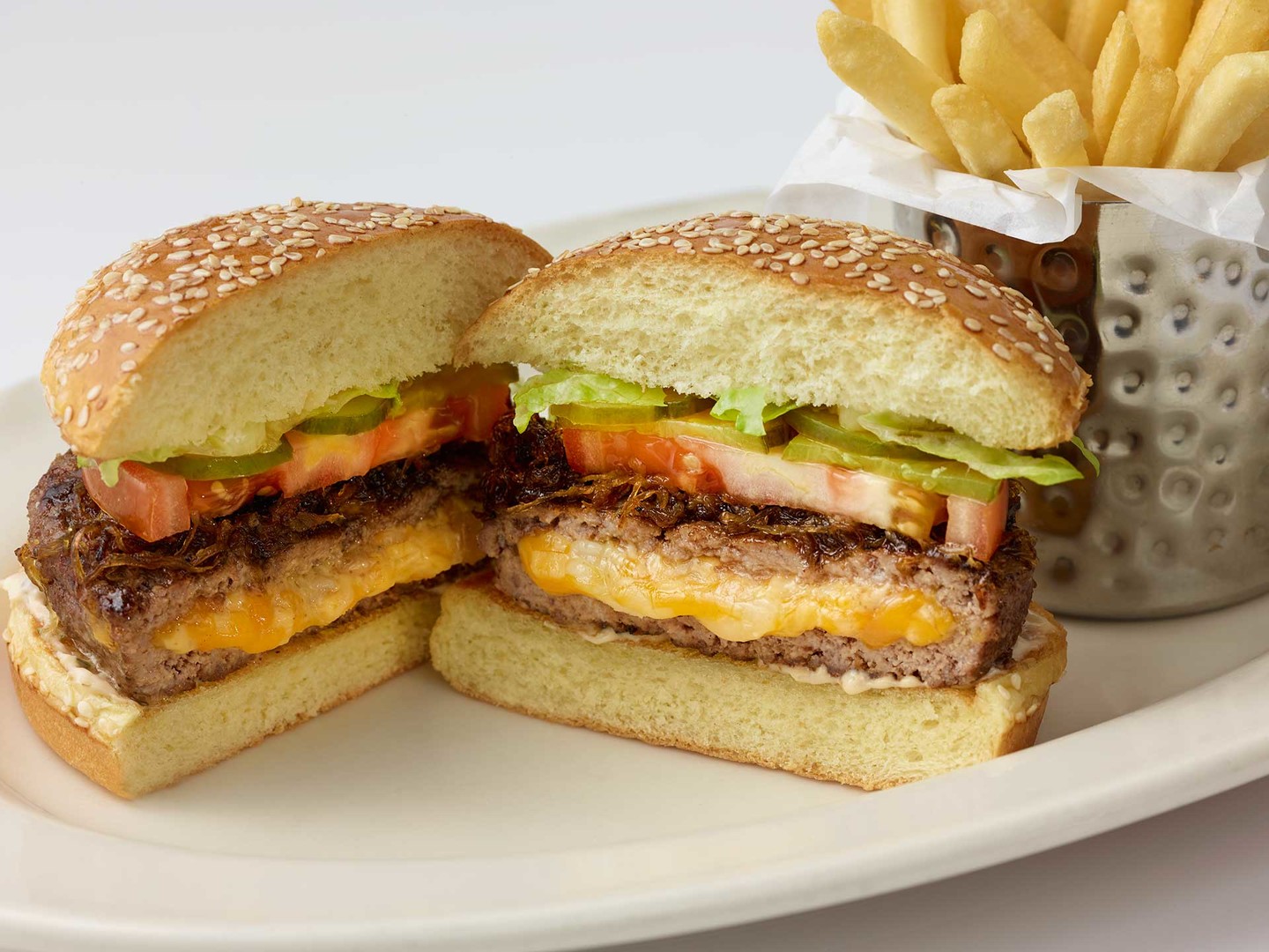 Cheddar Cheese Stuffed Burgers